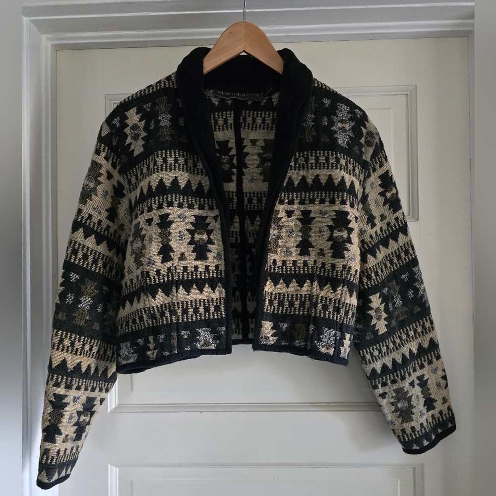 Vintage New Identity Tapestry Southwest Aztec Jacket